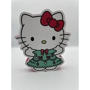 Sanrio Hello Kitty Christmas Tree Dress Wooden Wall Plaque 2024 NEW